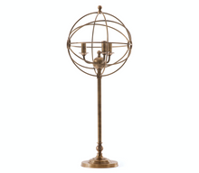 Load image into Gallery viewer, Aged Brass Orb Table Lamp
