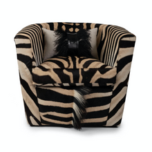 Load image into Gallery viewer, Zebra Hide Tub Chair
