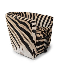 Load image into Gallery viewer, Zebra Hide Tub Chair
