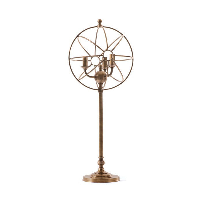 Aged Brass Orb Table Lamp