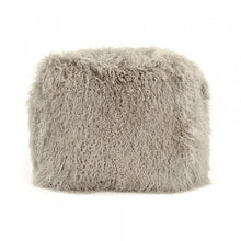 Load image into Gallery viewer, Sheepskin Pouf Ottoman
