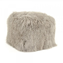 Load image into Gallery viewer, Sheepskin Pouf Ottoman
