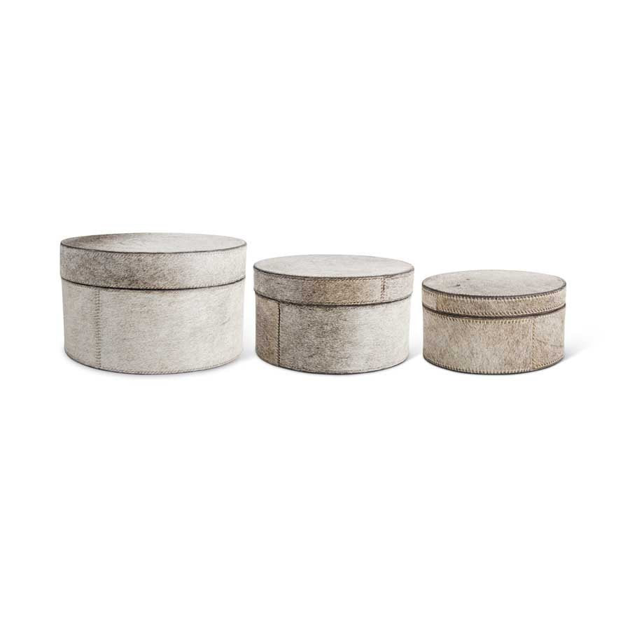 Cowhide Round Box