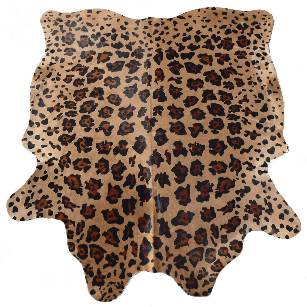 Leopard Print Cowhide Rug